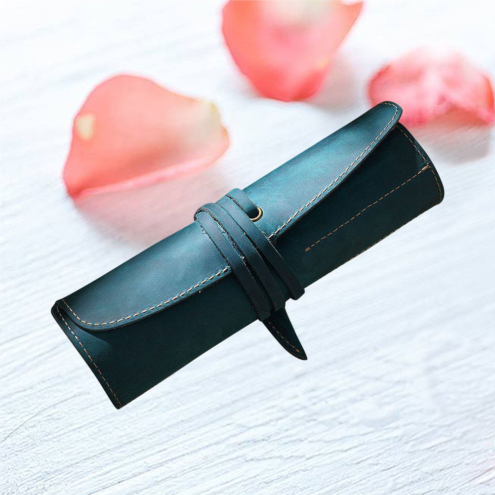 Pen Pouch Roll - Blue Pen Pouch Handmade Roll Up