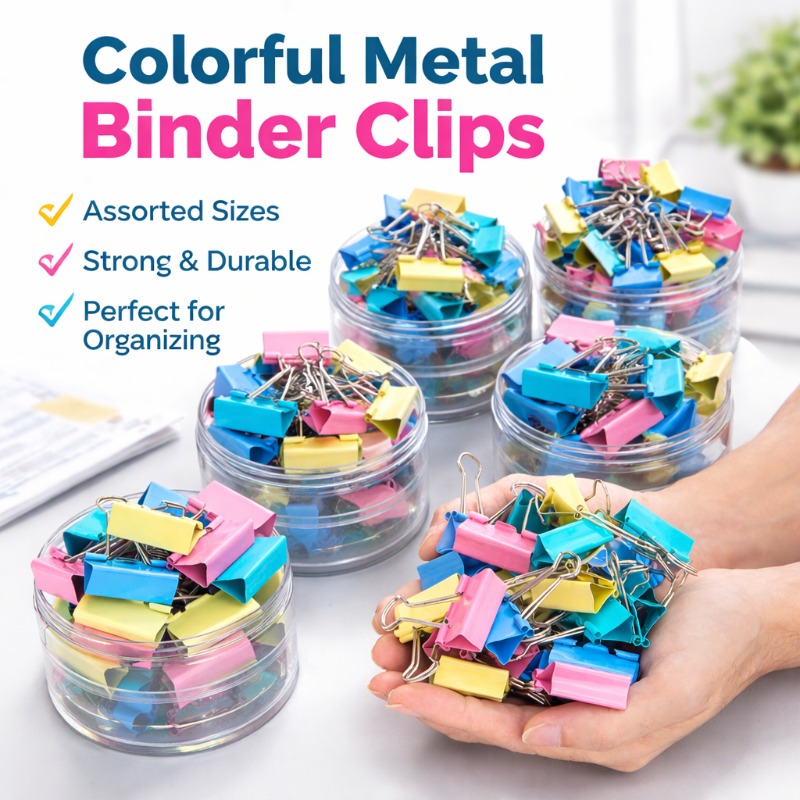 40PCS/Set Long Colorful Metal  - Supply Of Office Stationery review and price
