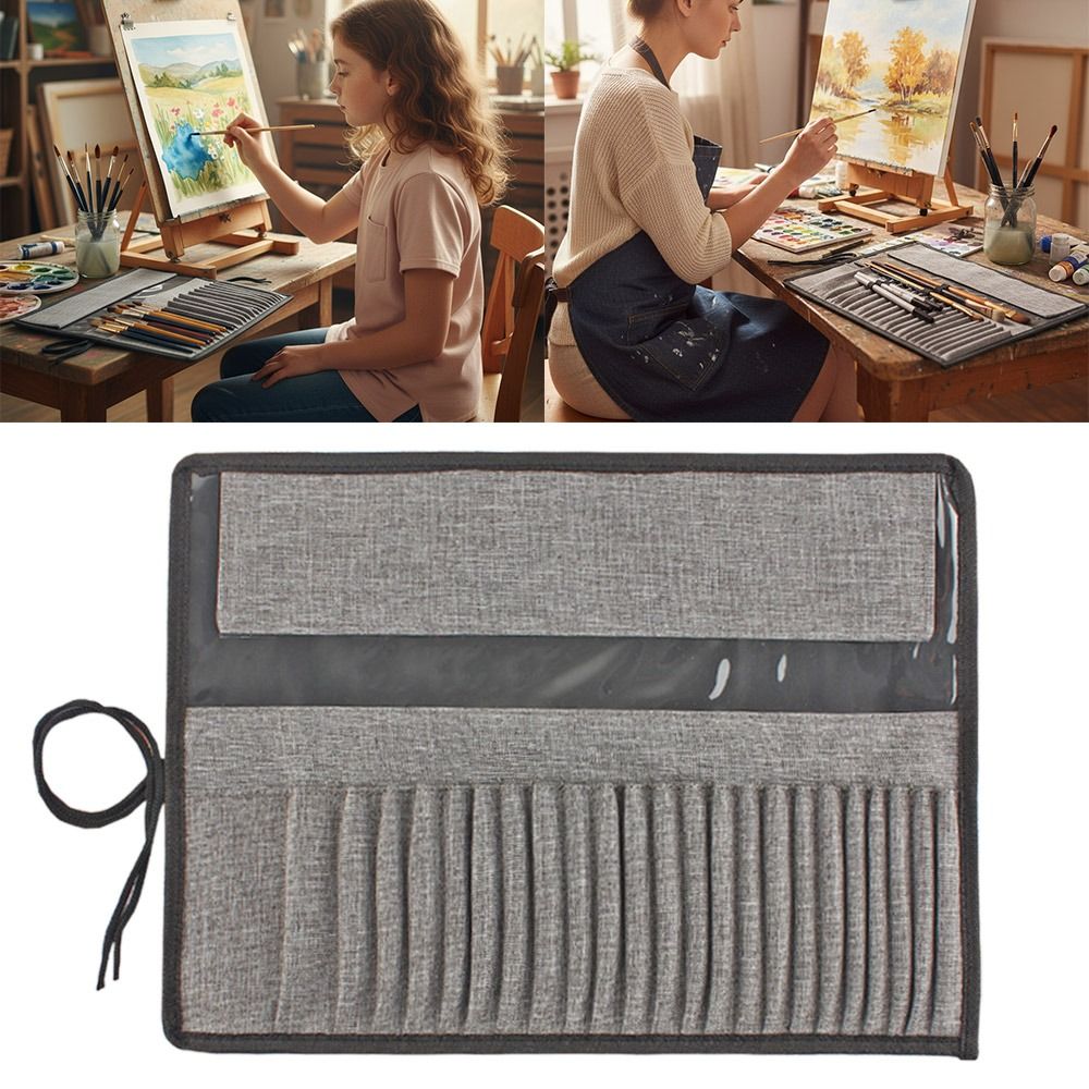 Multi-functional Canvas Painti - Pen Pouch Roll review and price