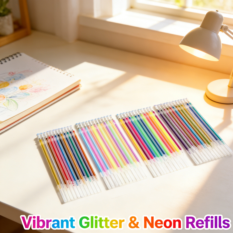 12-100pcs Glitter Pen Refills  - Gel Ink Pen Set review and price